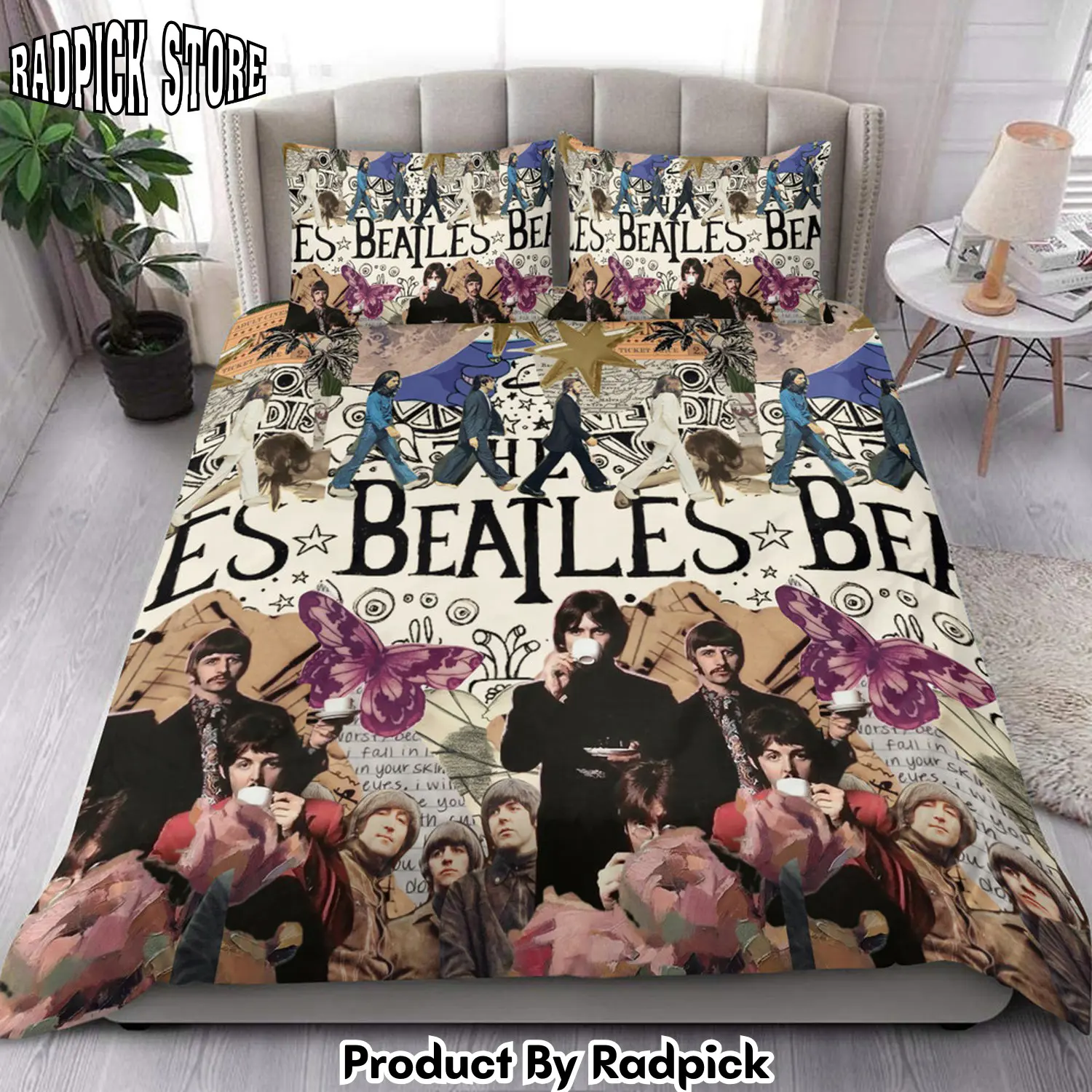 Radpick the beatles s5 all over printed bedding set s290202 rp3271379
